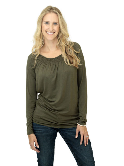 Lily Top in olive
